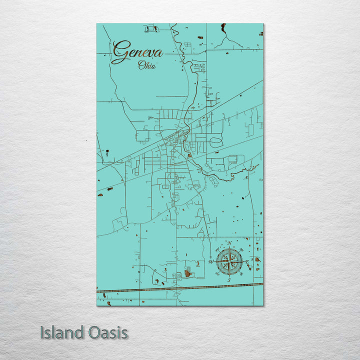 Geneva, Ohio Street Map