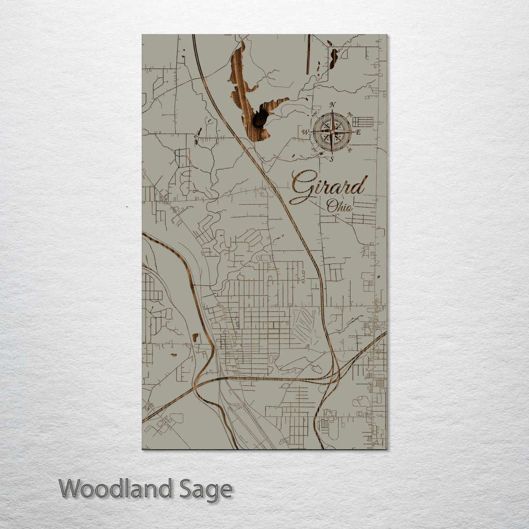 Girard, Ohio Street Map