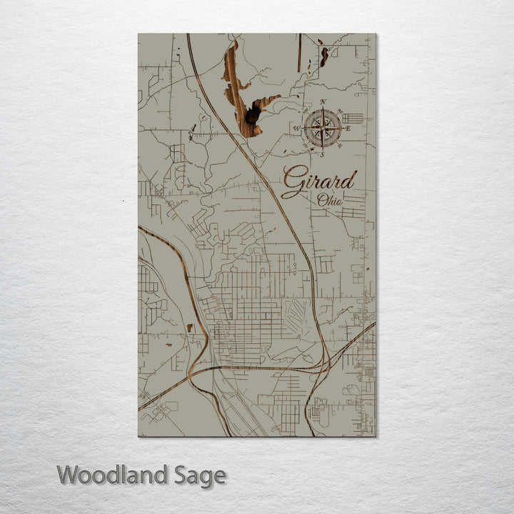 Girard, Ohio Street Map