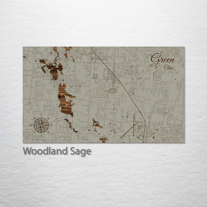 Green, Ohio Street Map