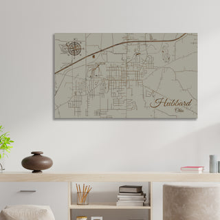 Hubbard, Ohio Street Map