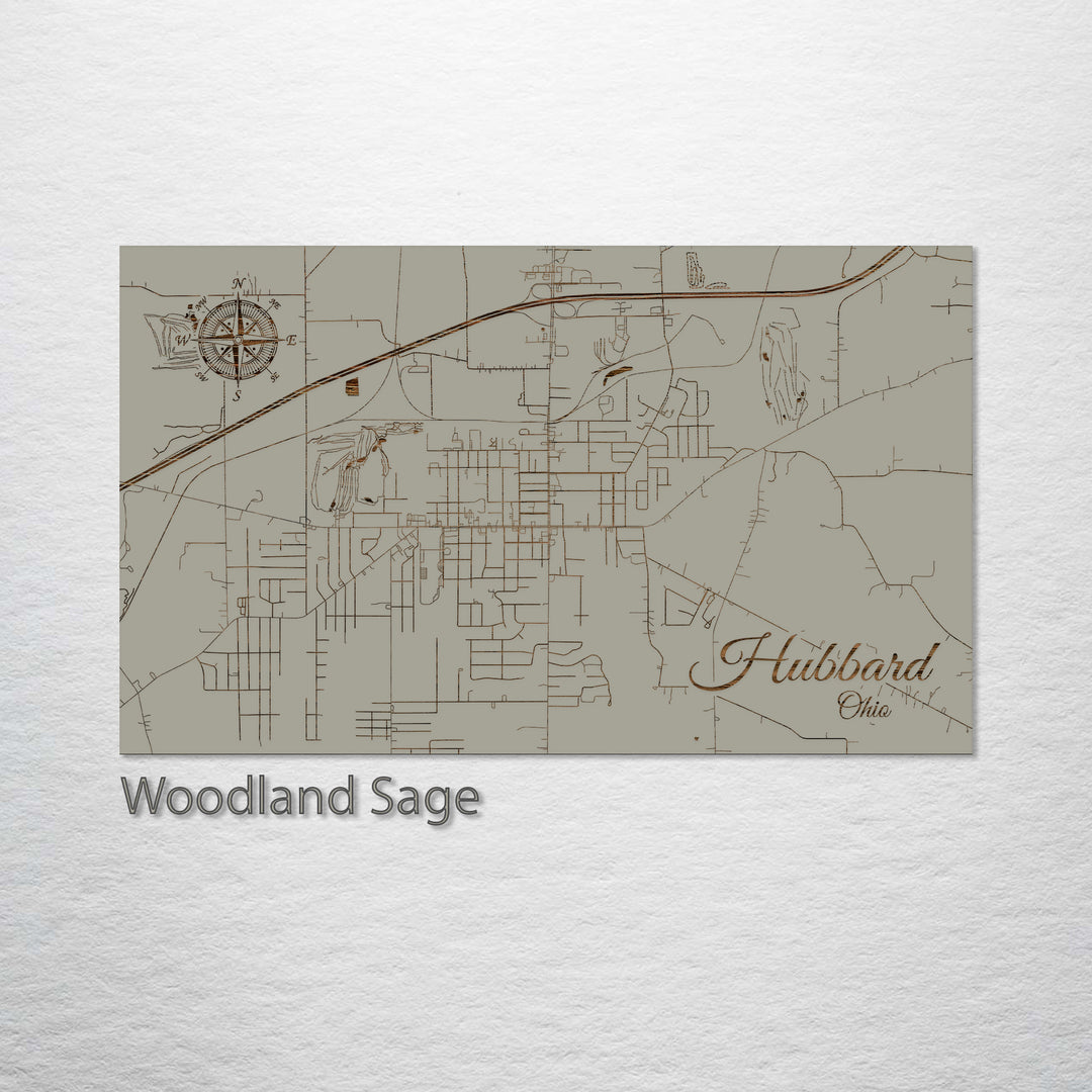 Hubbard, Ohio Street Map