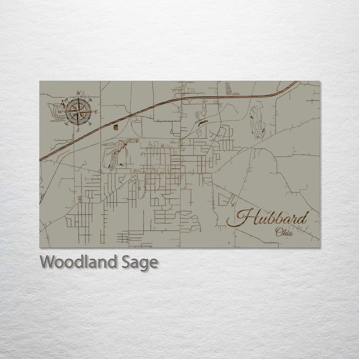 Hubbard, Ohio Street Map