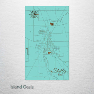 Shelby, Ohio Street Map