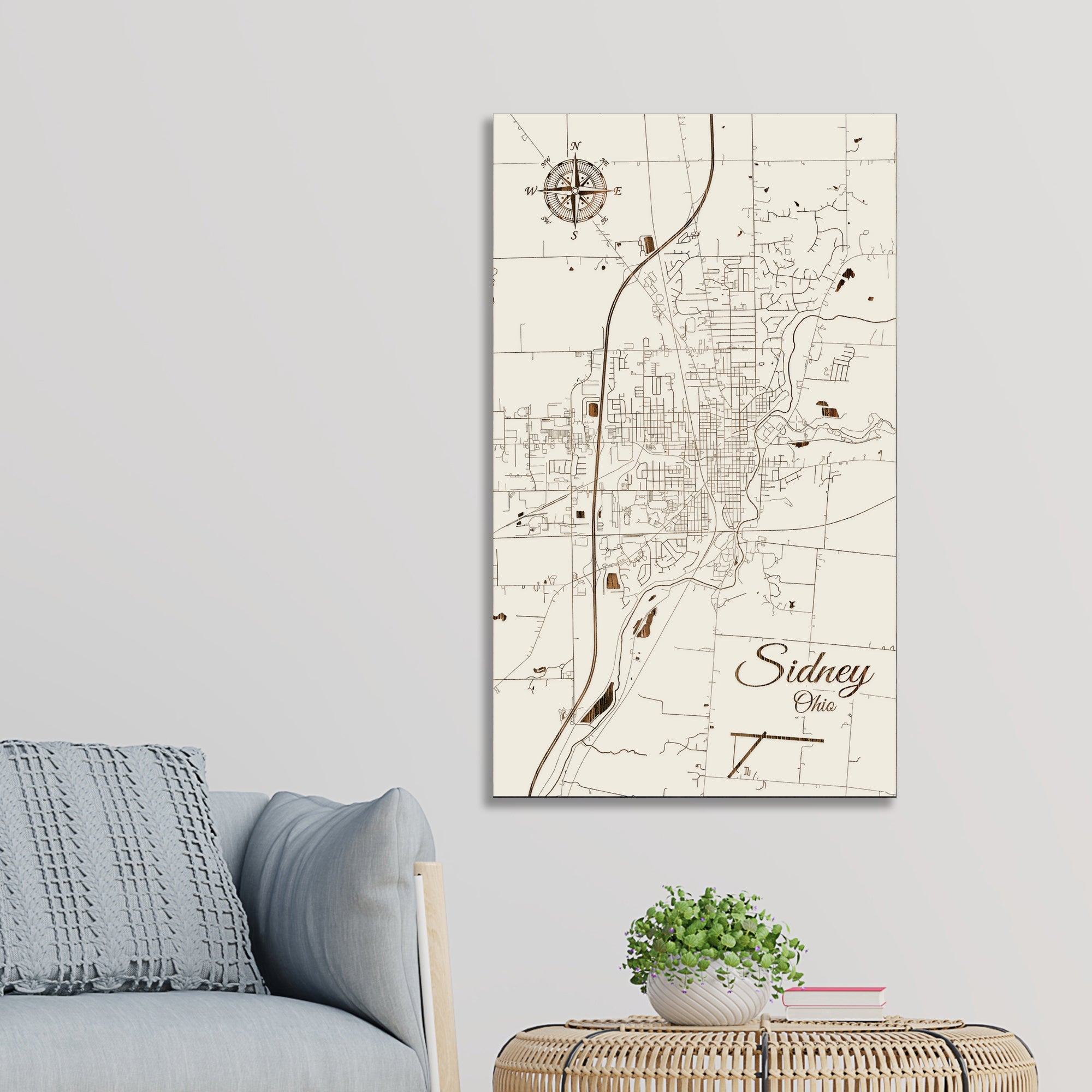 Sidney, Ohio Street Map – Fire & Pine
