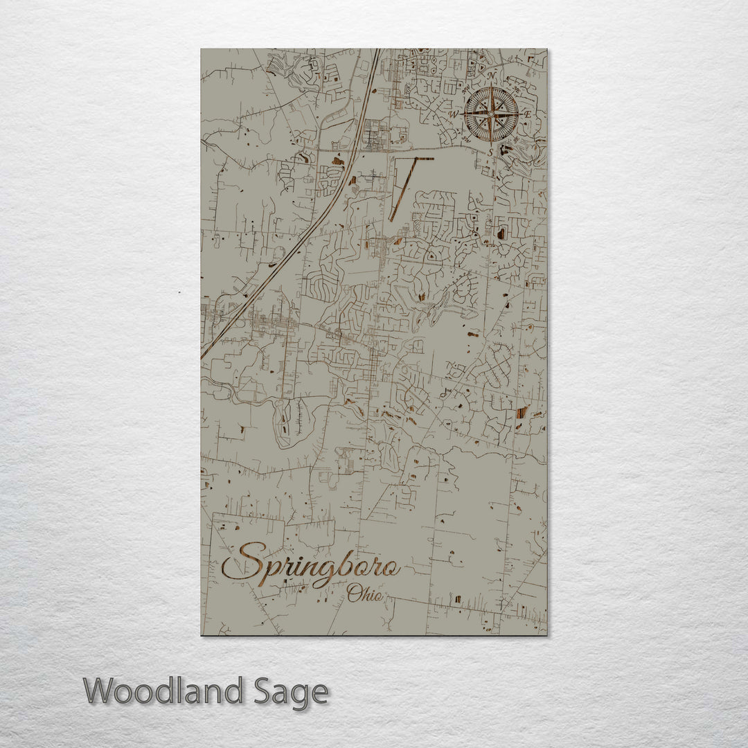 Springboro, Ohio Street Map