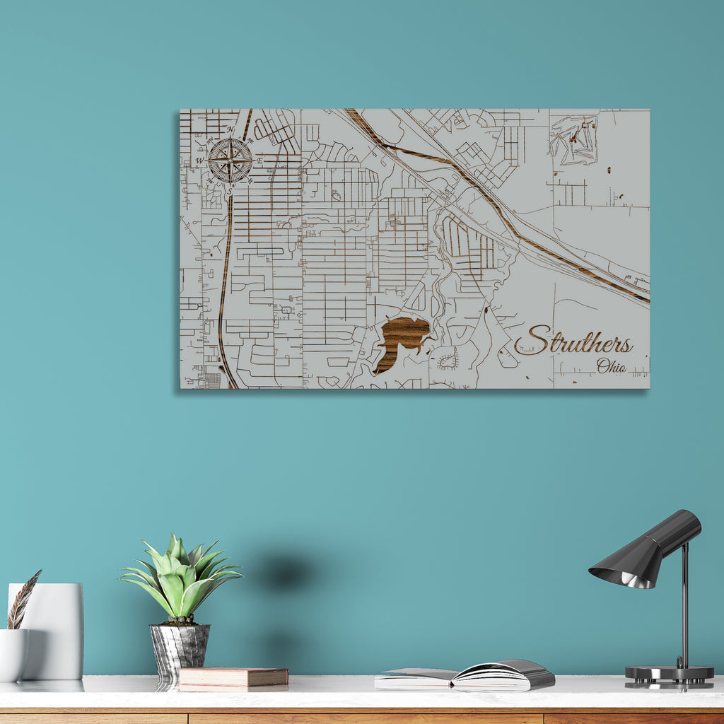 Struthers, Ohio Street Map Fire & Pine