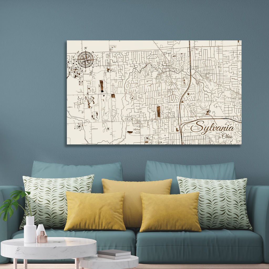 Sylvania, Ohio Street Map Fire & Pine