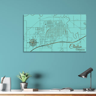 Clinton, Oklahoma Street Map