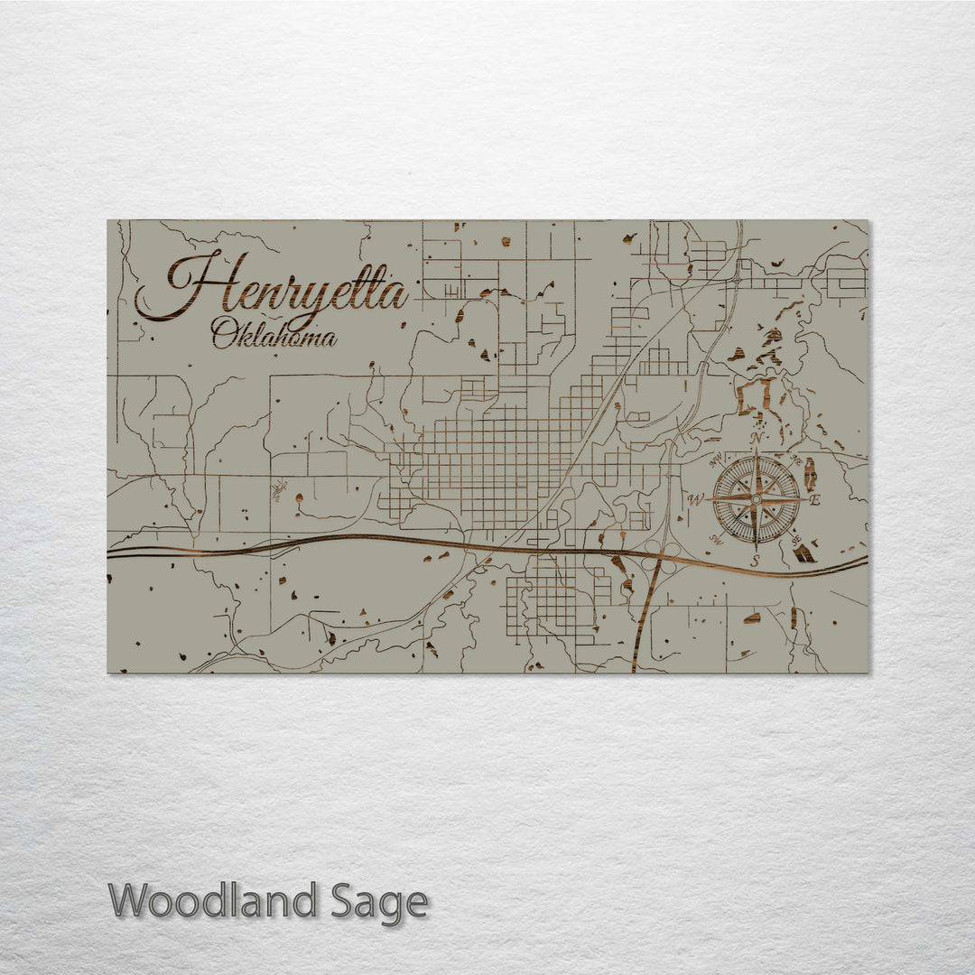 Henryetta, Oklahoma Street Map