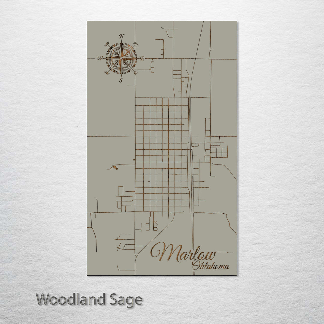 Marlow, Oklahoma Street Map
