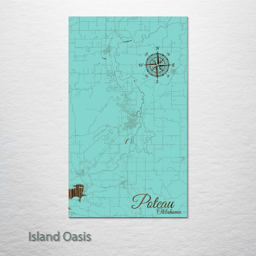 Poteau, Oklahoma Street Map