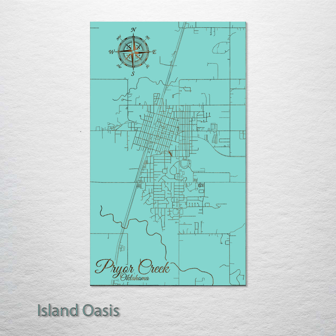 Pryor Creek, Oklahoma Street Map