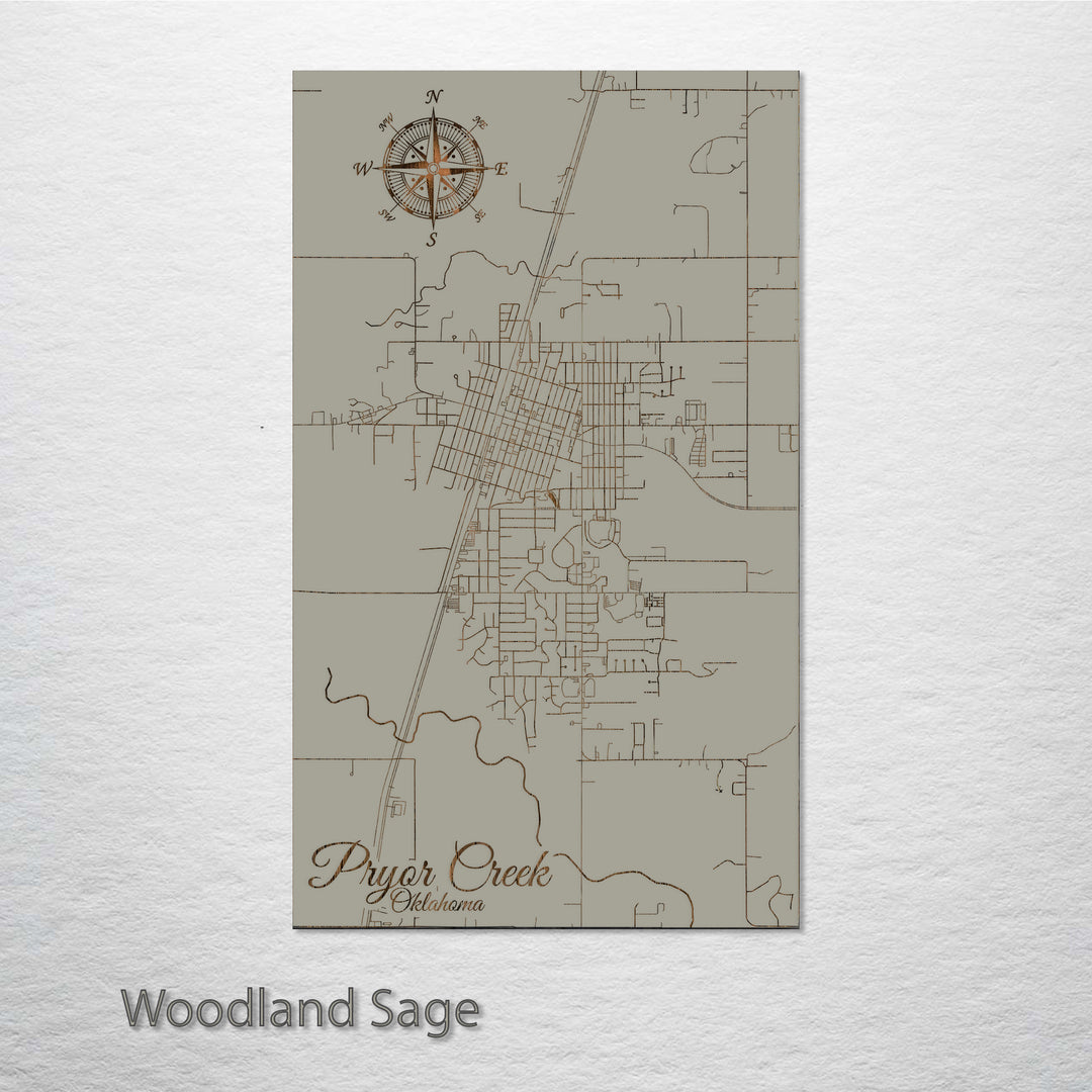 Pryor Creek, Oklahoma Street Map