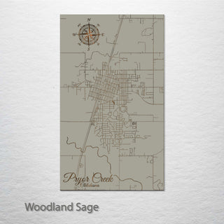 Pryor Creek, Oklahoma Street Map