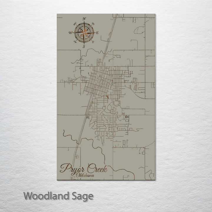 Pryor Creek, Oklahoma Street Map