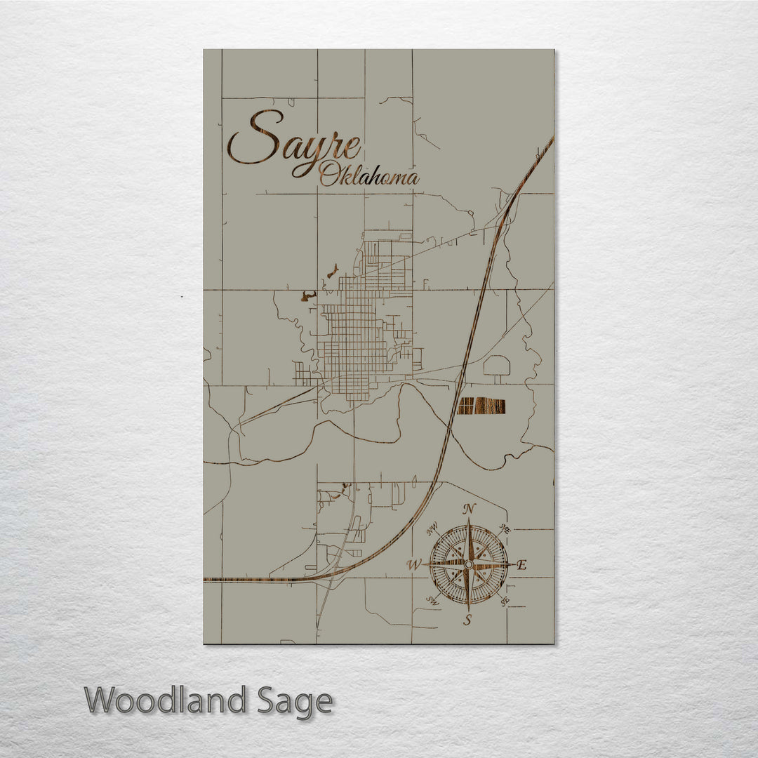 Sayre, Oklahoma Street Map