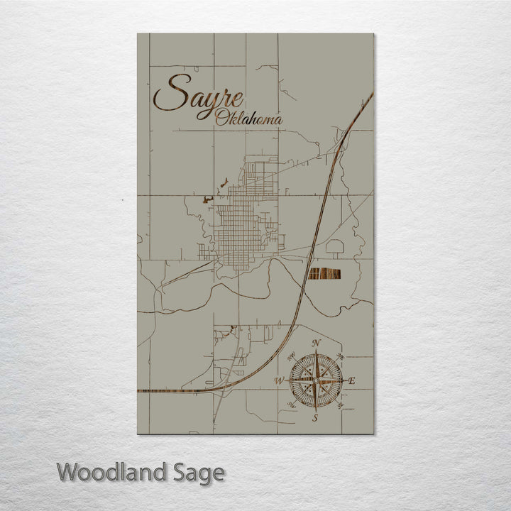 Sayre, Oklahoma Street Map