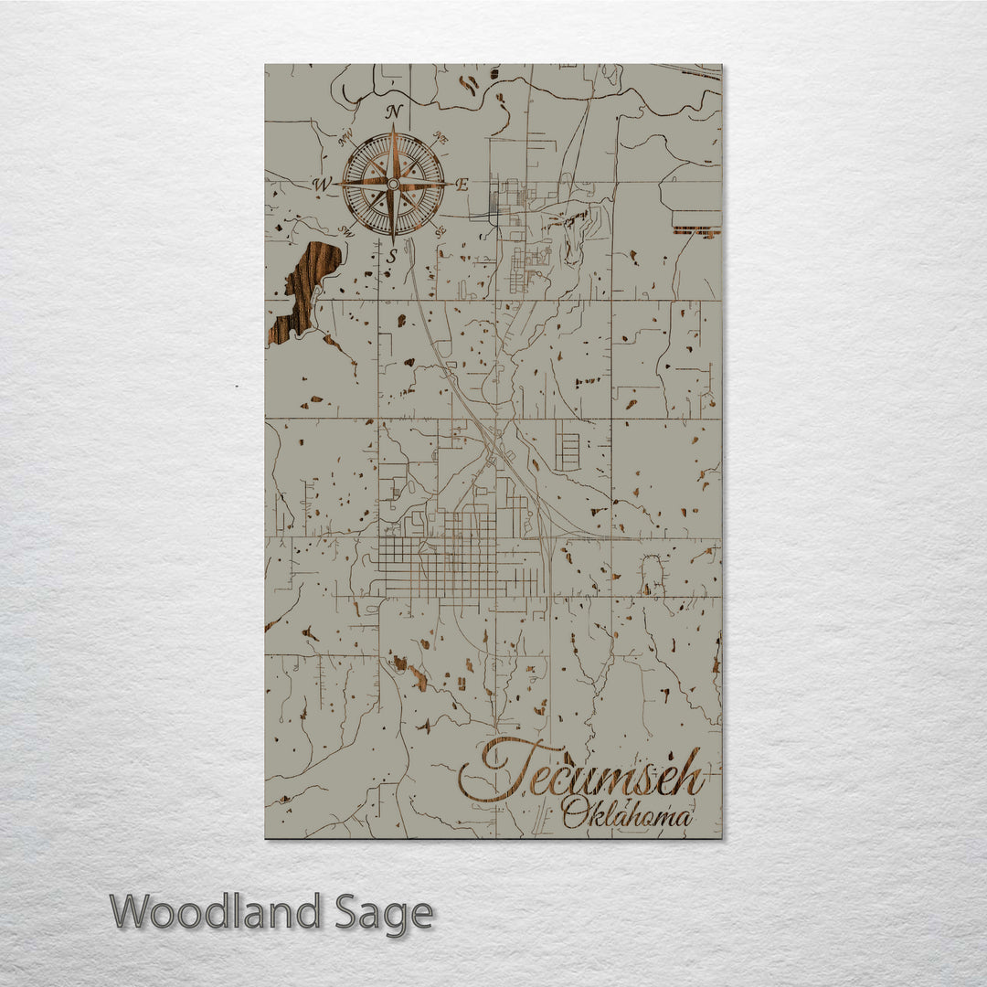 Tecumseh, Oklahoma Street Map