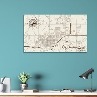 Weatherford, Oklahoma Street Map