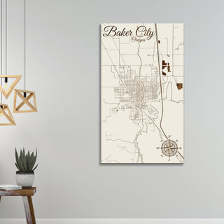 Baker City, Oregon Street Map