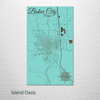 Baker City, Oregon Street Map