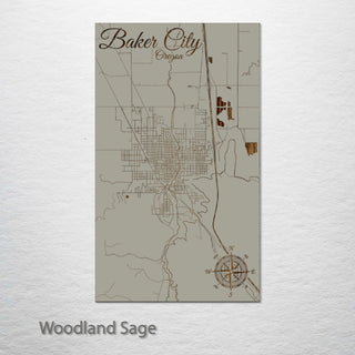 Baker City, Oregon Street Map