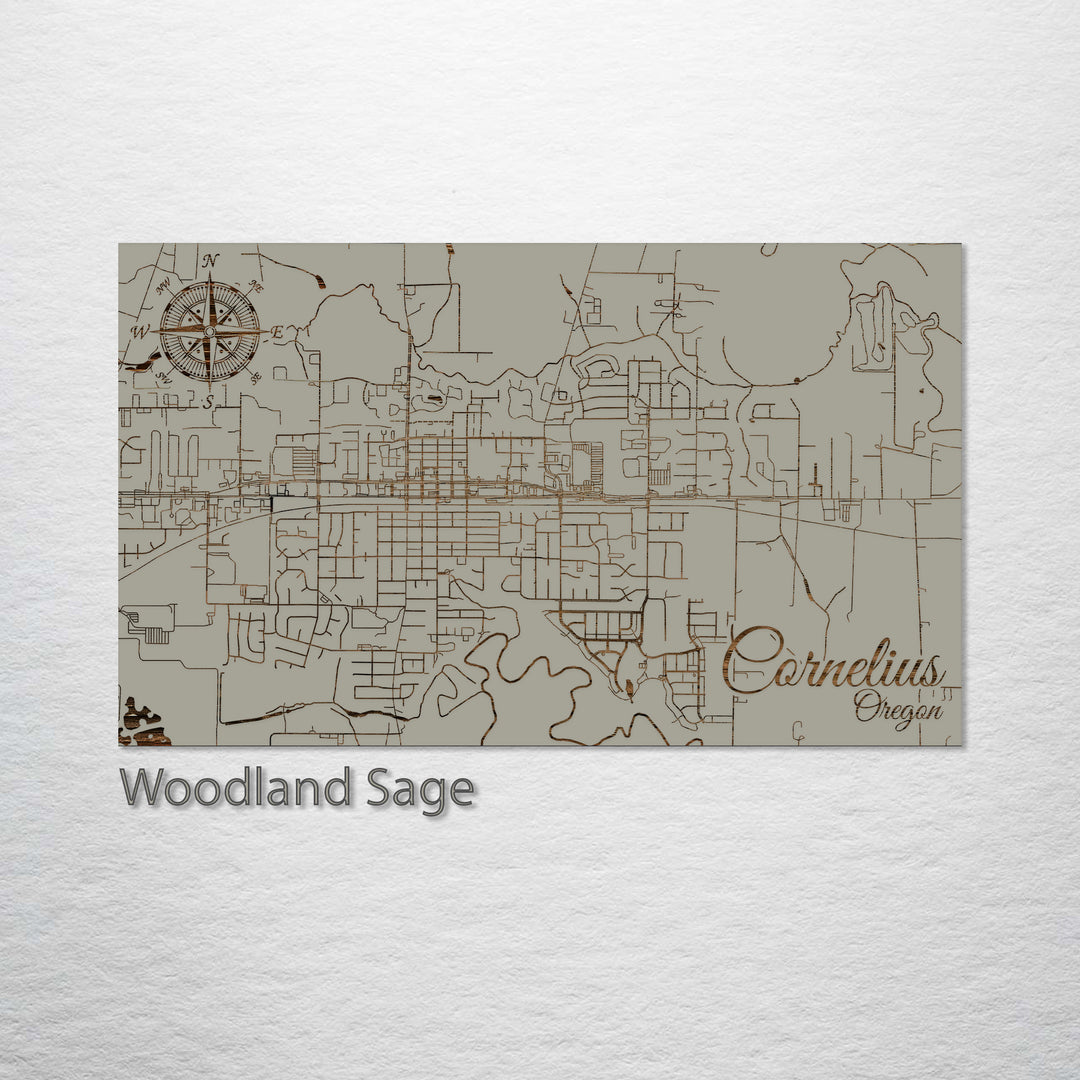 Cornelius, Oregon Street Map