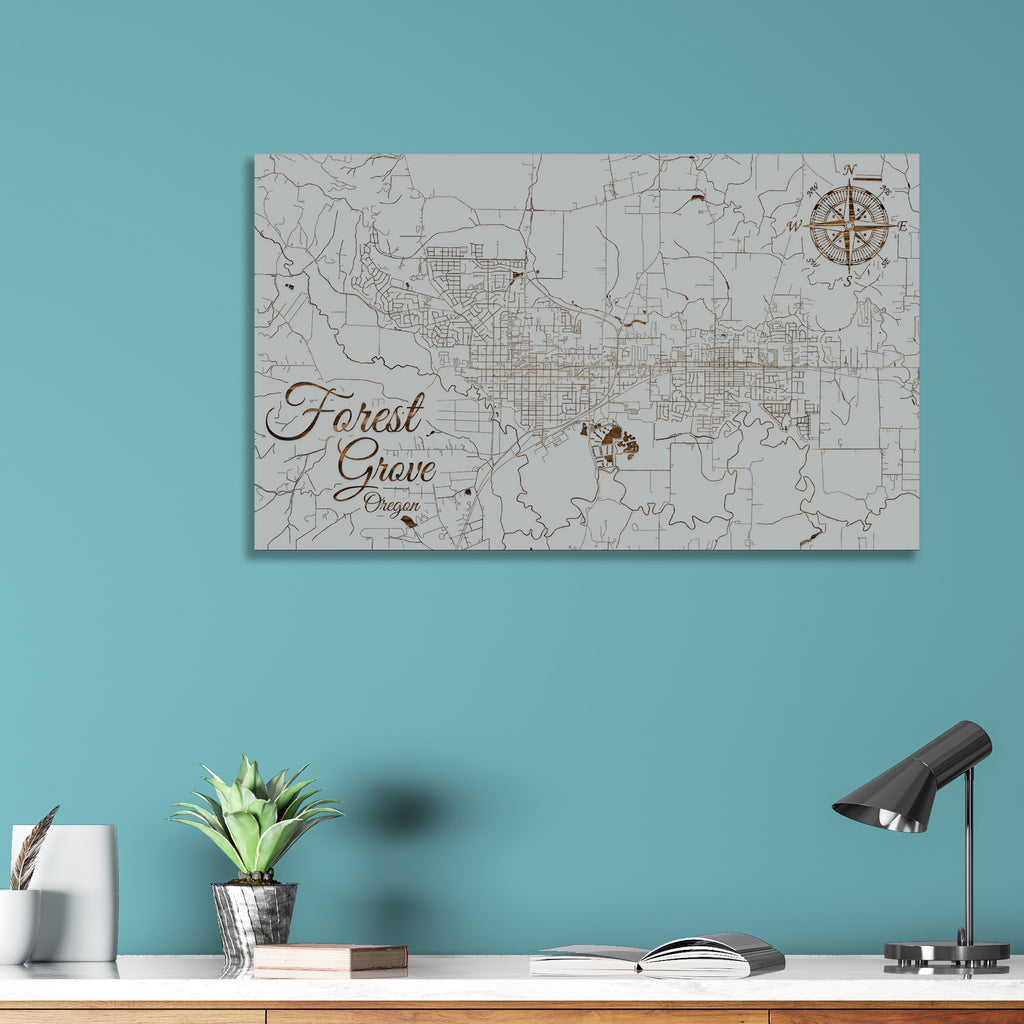 Forest Grove, Oregon Street Map – Fire & Pine
