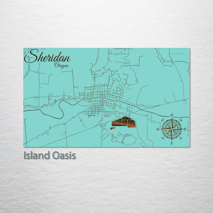 Sheridan, Oregon Street Map