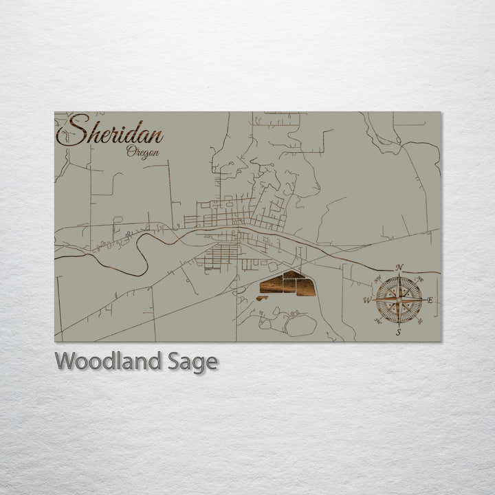 Sheridan, Oregon Street Map