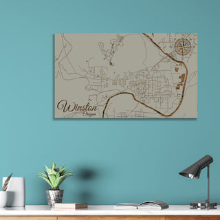 Winston, Oregon Street Map