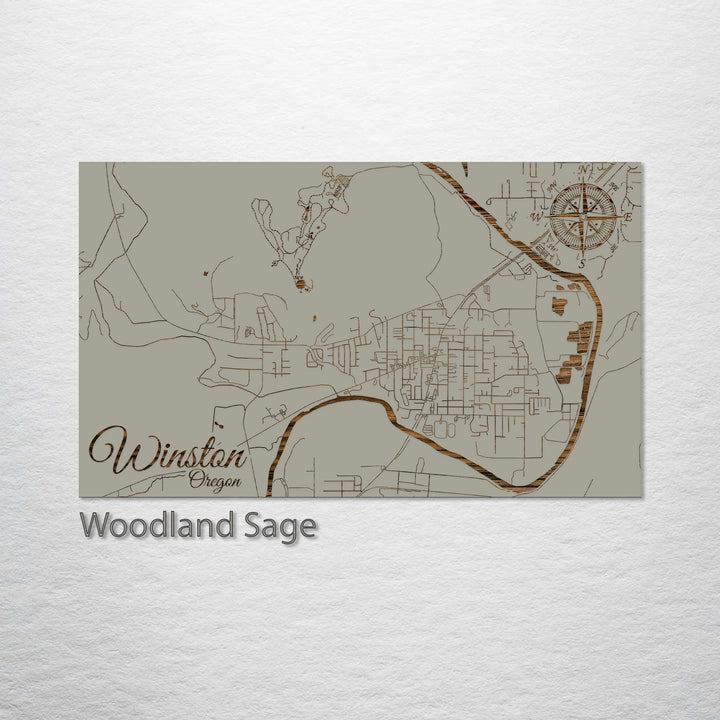 Winston, Oregon Street Map