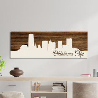 Oklahoma City, Oklahoma Skyline - Fire & Pine
