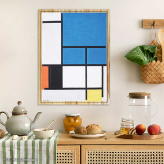 Composition with Large Blue Plane, Red, Black, Yellow, and Gray by Piet Mondrian