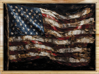 American Flag Oil Painting