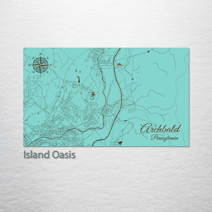 Archbald, Pennsylvania Street Map