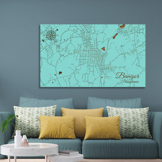 Bangor, Pennsylvania Street Map