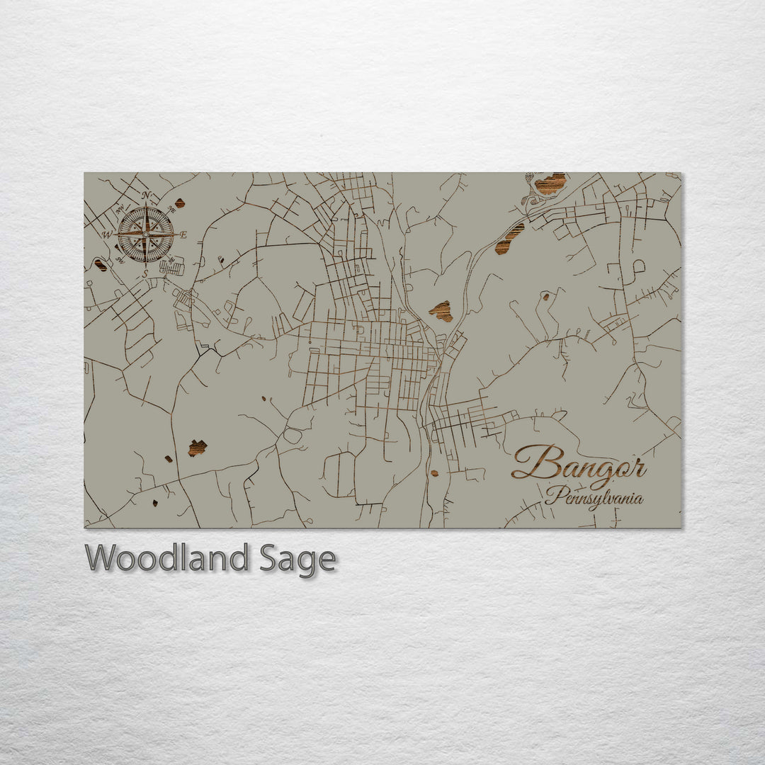 Bangor, Pennsylvania Street Map