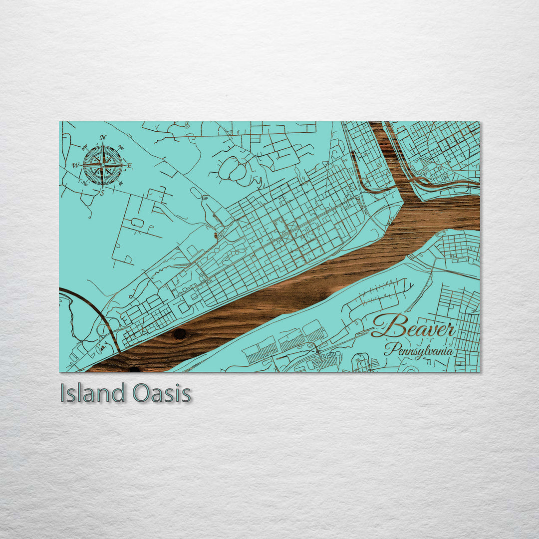 Beaver, Pennsylvania Street Map