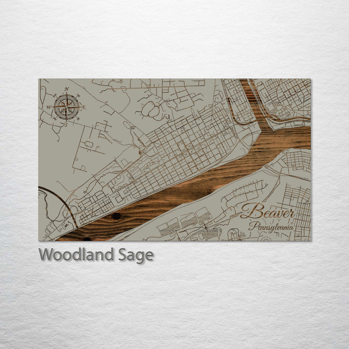 Beaver, Pennsylvania Street Map