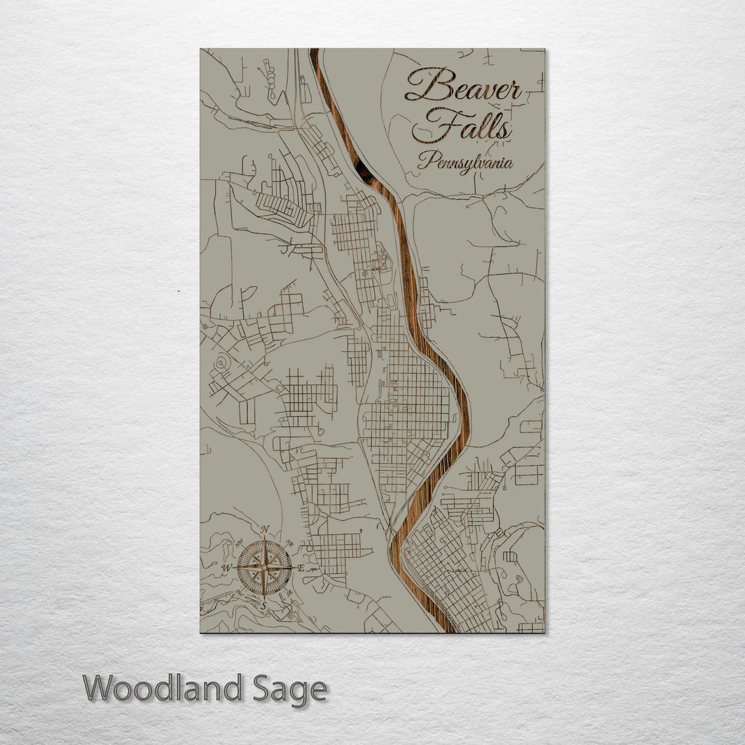 Beaver Falls, Pennsylvania Street Map