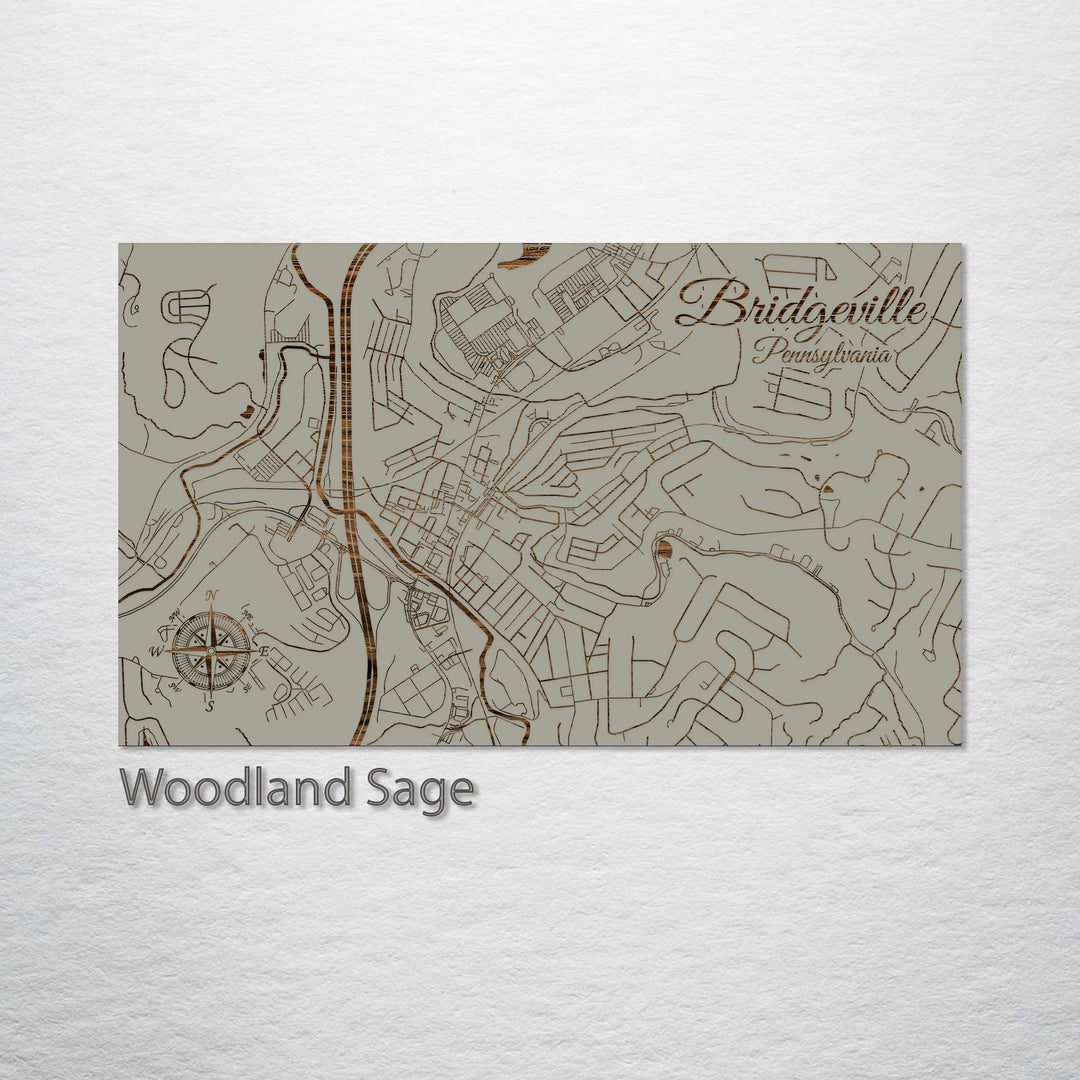 Bridgeville, Pennsylvania Street Map