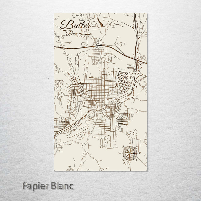 Butler Pennsylvania Located On A Map