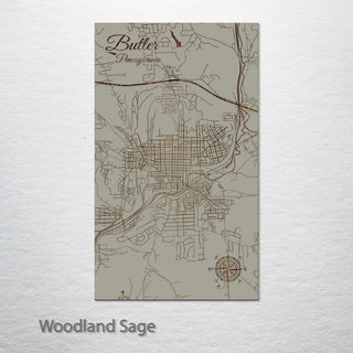 Butler, Pennsylvania Street Map