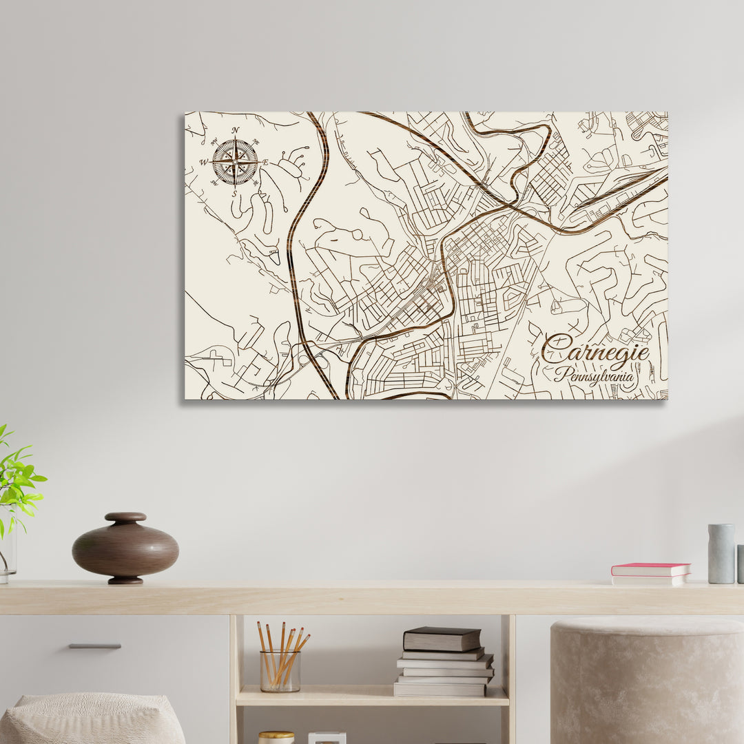 Carnegie, Pennsylvania Street Map