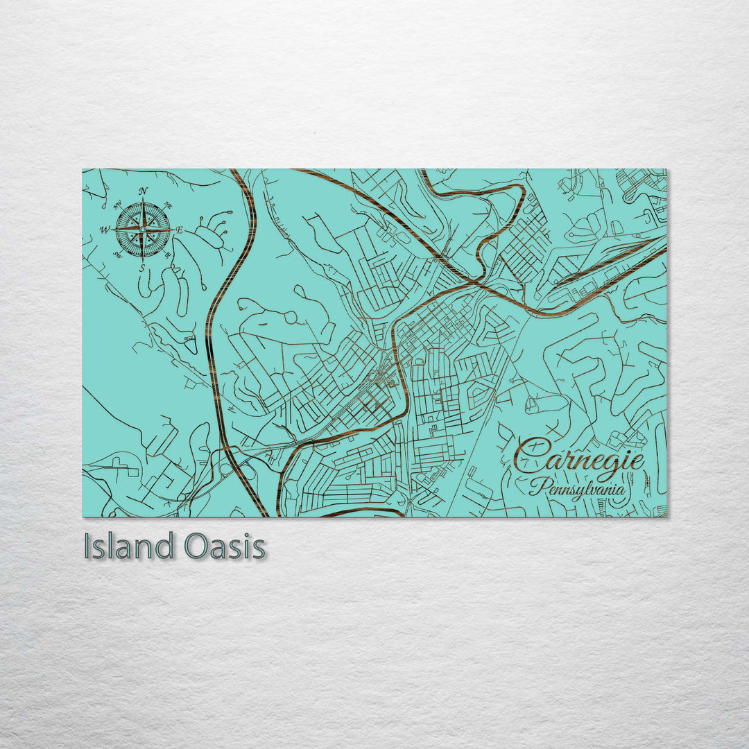 Carnegie, Pennsylvania Street Map