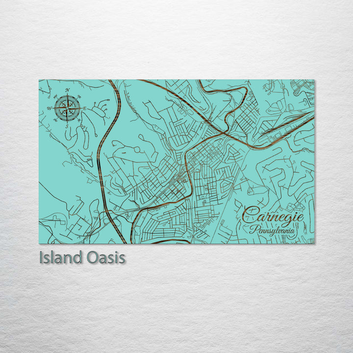 Carnegie, Pennsylvania Street Map