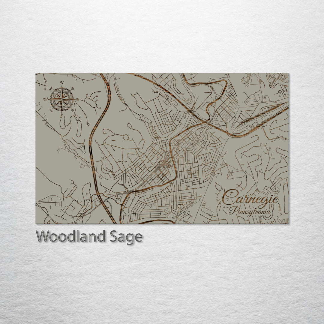 Carnegie, Pennsylvania Street Map