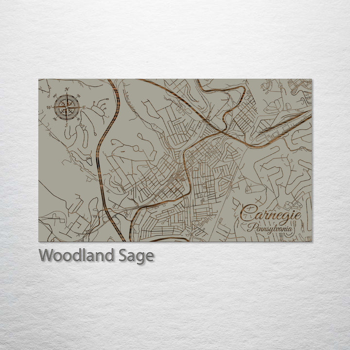 Carnegie, Pennsylvania Street Map